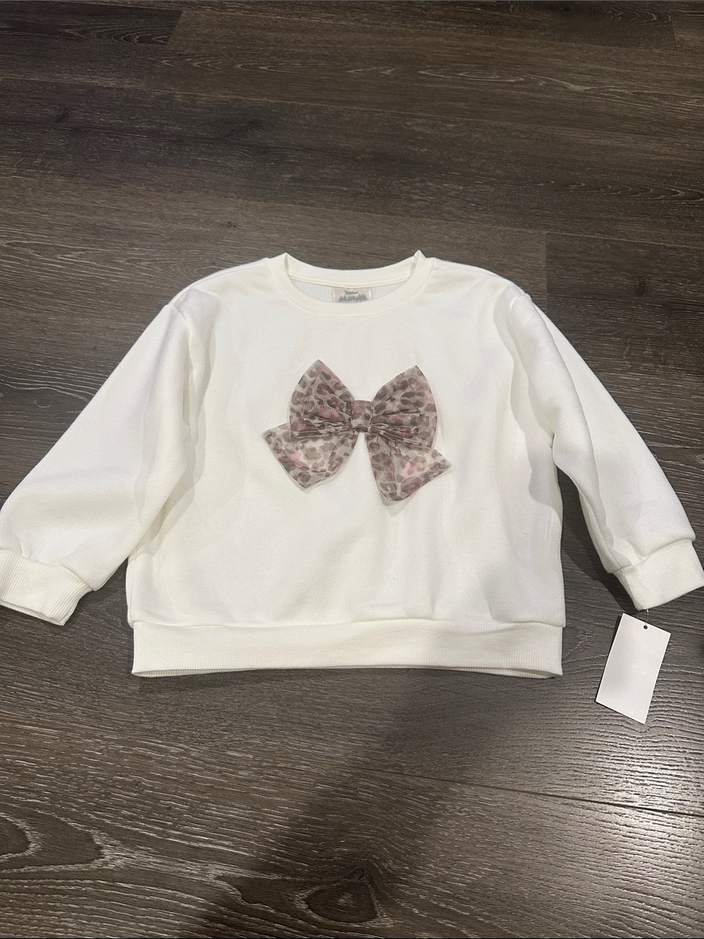 Kids Disney Sweatshirt with Pink Minnie Bow Accent NWT